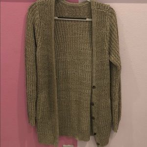 Beige/tan knit cardigan